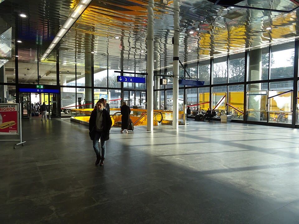 Geneva Airport access hall — arrivals, taxi drop-off and pickup